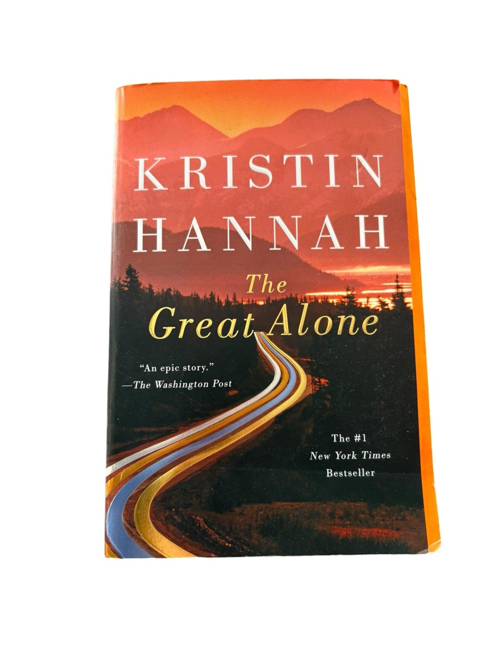 3/$20 Kristin Hannah "The Great Alone" - Orange Sunset Cover